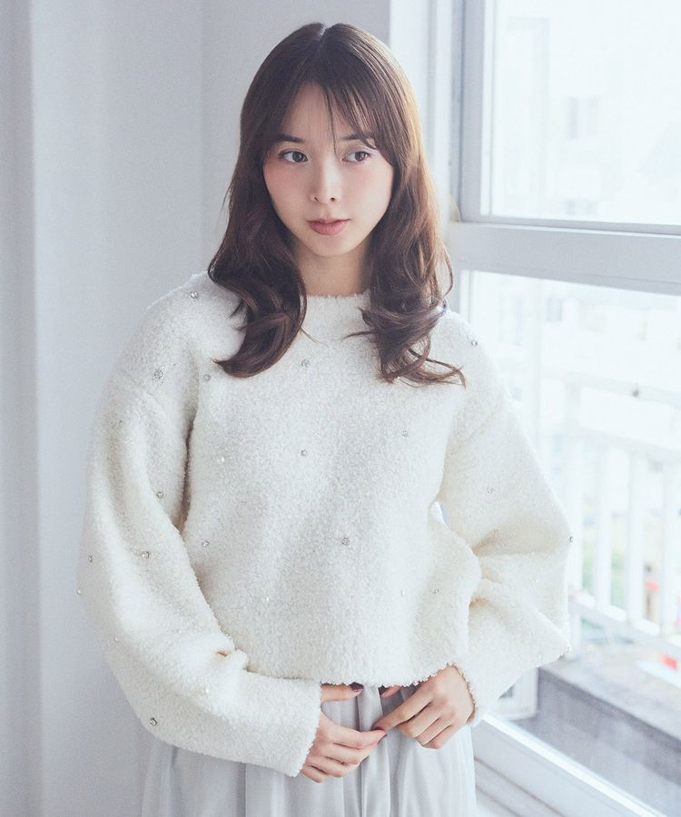 earth music&ecology「ブークレービジュープルオーバー」|ニット・セーター|