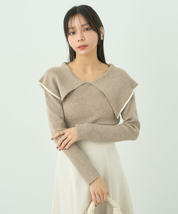 earth music&ecology「ビックカラーオフショルニットプルオーバー」|ニット・セーター|