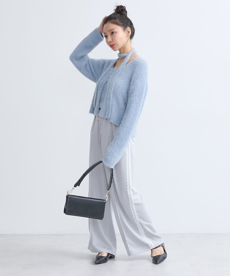 earth music&ecology「SET3点 フェザータイ付きアンサンブル」|カーディガン|