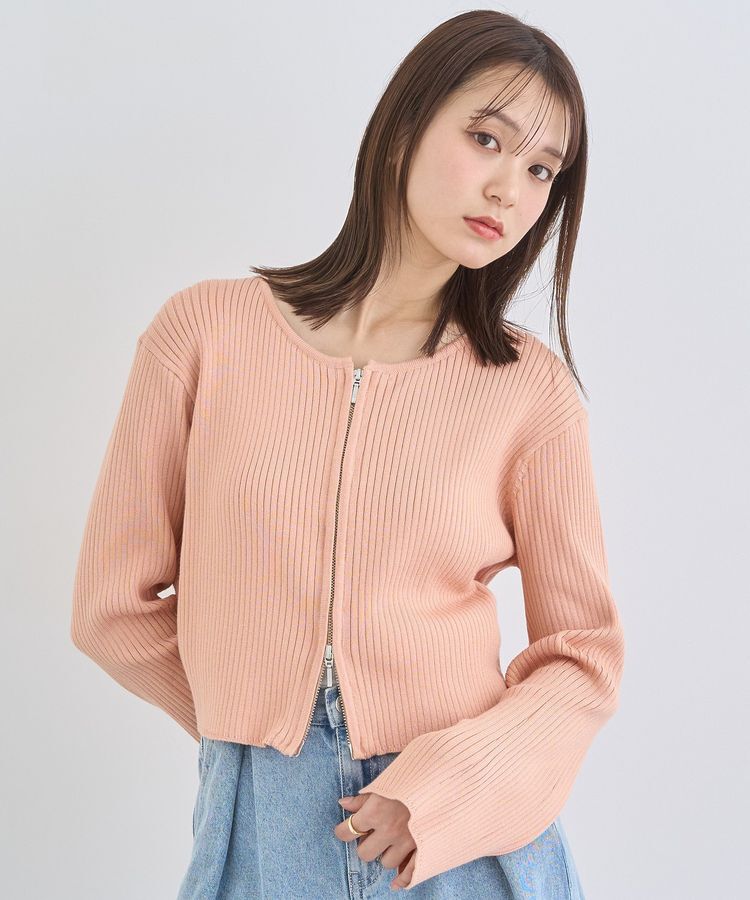 earth music&ecology「ダブルジップニットカーディガン」|カーディガン|