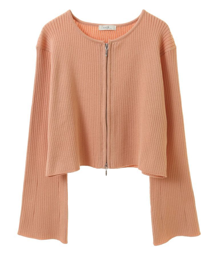 earth music&ecology「ダブルジップニットカーディガン」|カーディガン|