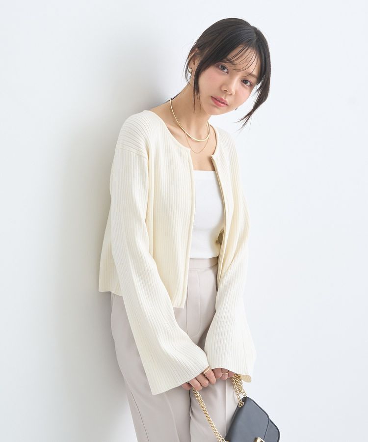 earth music&ecology「ダブルジップニットカーディガン」|カーディガン|