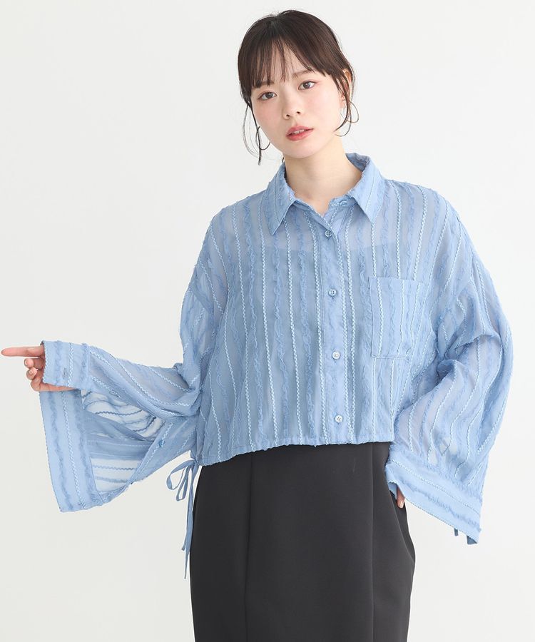 earth music&ecology「シアージャカードショートシャツ」|シャツ・ブラウス|