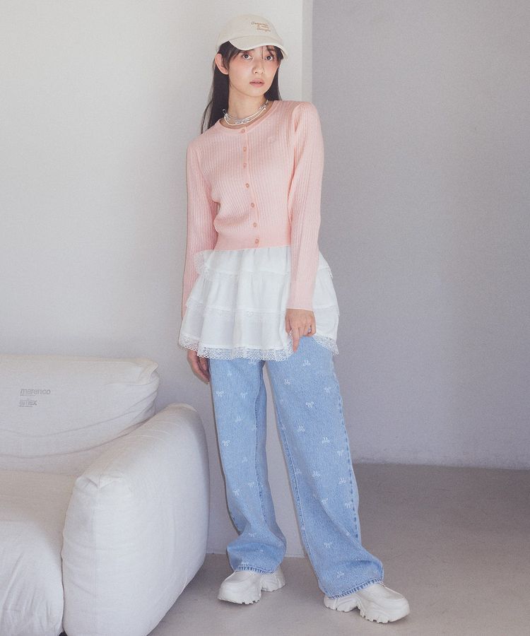 earth music&ecology「ミニケーブルコンパクトカーディガン」|カーディガン|