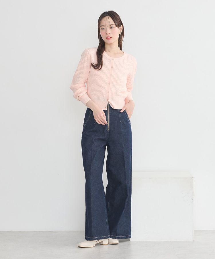 earth music&ecology「ミニケーブルコンパクトカーディガン」|カーディガン|