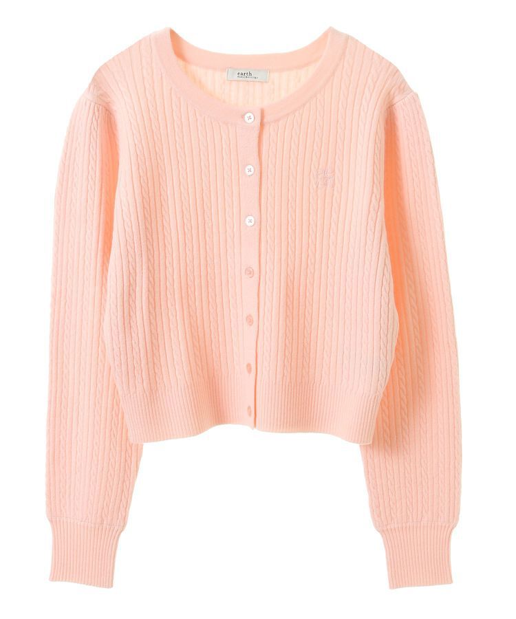 earth music&ecology「ミニケーブルコンパクトカーディガン」|カーディガン|