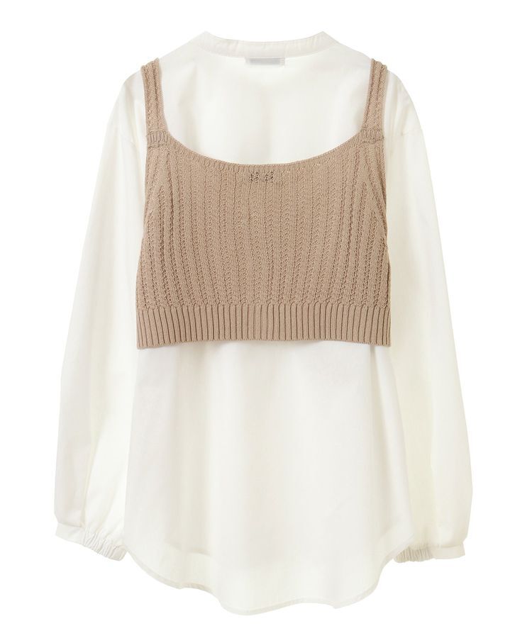 earth music&ecology「SET2点透かしニットビスチェ＋シャツ」|シャツ・ブラウス|