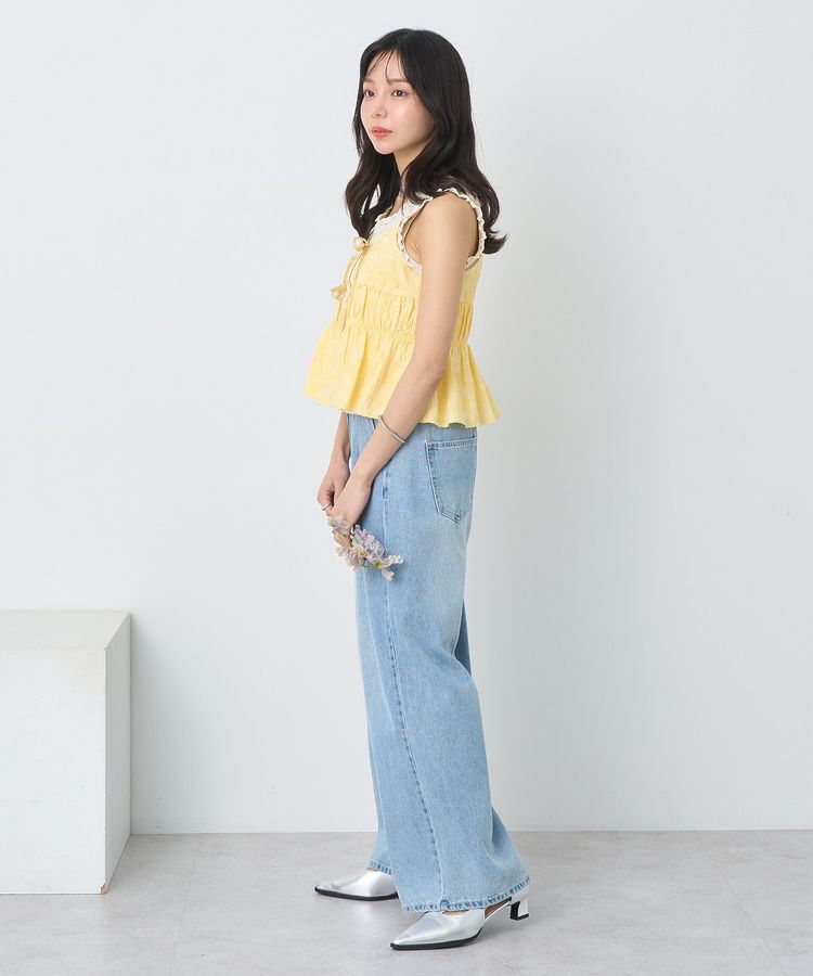 earth music&ecology「ジャガードフレアキャミブラウス」|ベスト・ジレ|