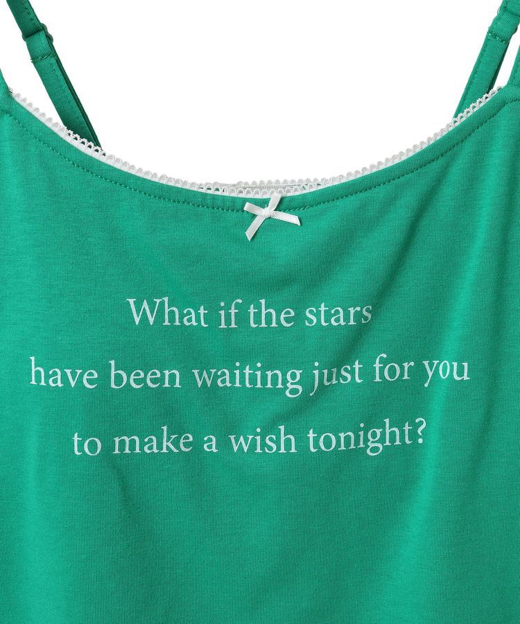 earth music&ecology「メッセージプリントカップ付きキャミソール」|キャミソール|