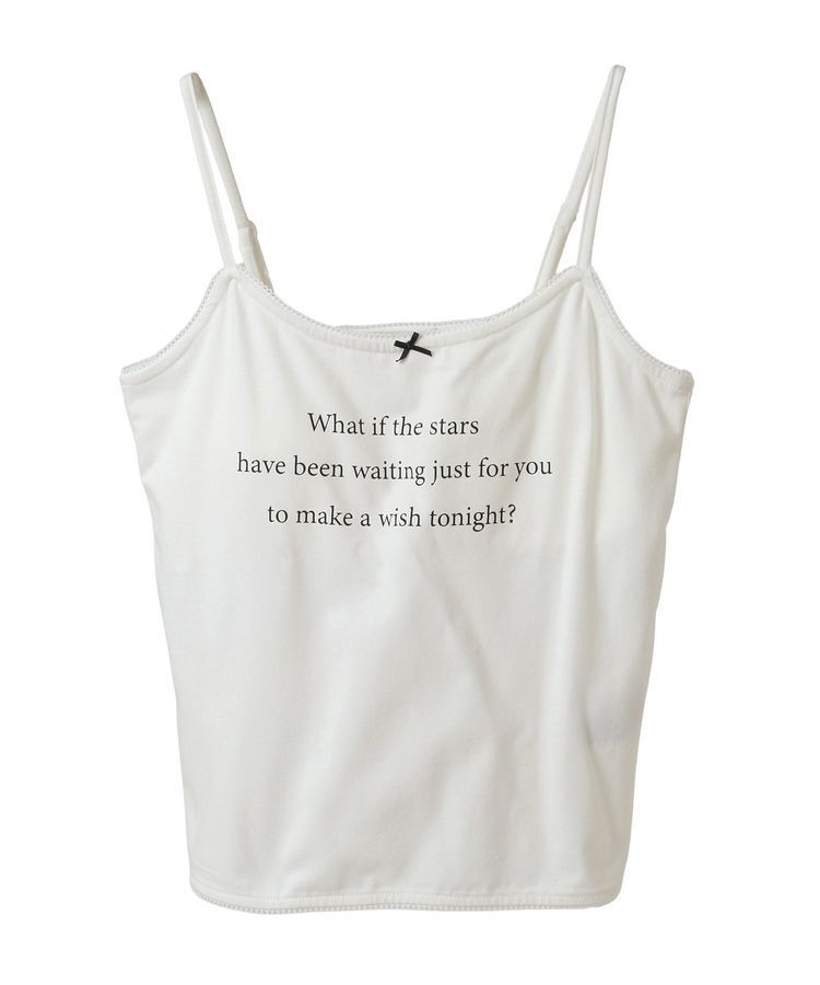 earth music&ecology「メッセージプリントカップ付きキャミソール」|キャミソール|