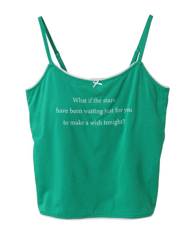 earth music&ecology「メッセージプリントカップ付きキャミソール」|キャミソール|