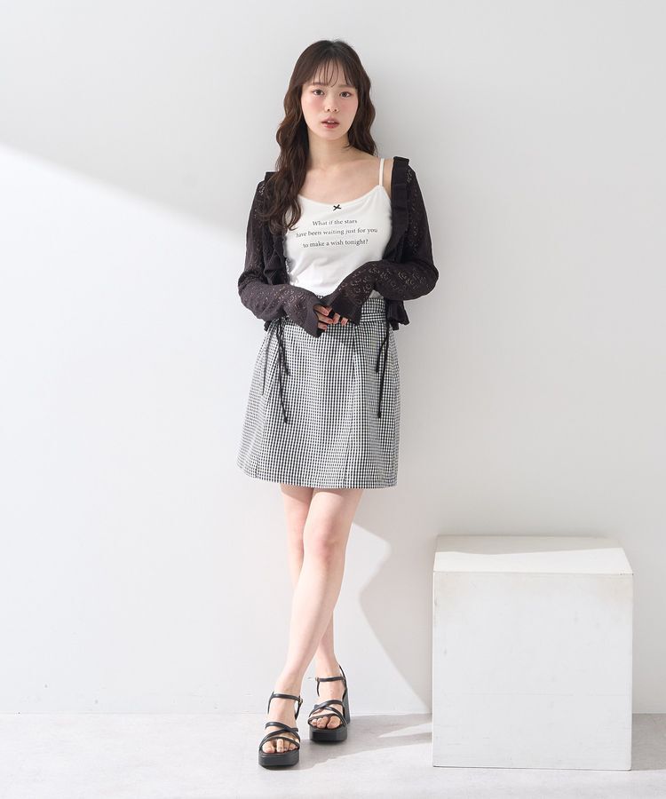 earth music&ecology「メッセージプリントカップ付きキャミソール」|キャミソール|