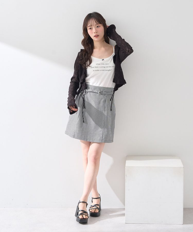 earth music&ecology「メッセージプリントカップ付きキャミソール」|キャミソール|