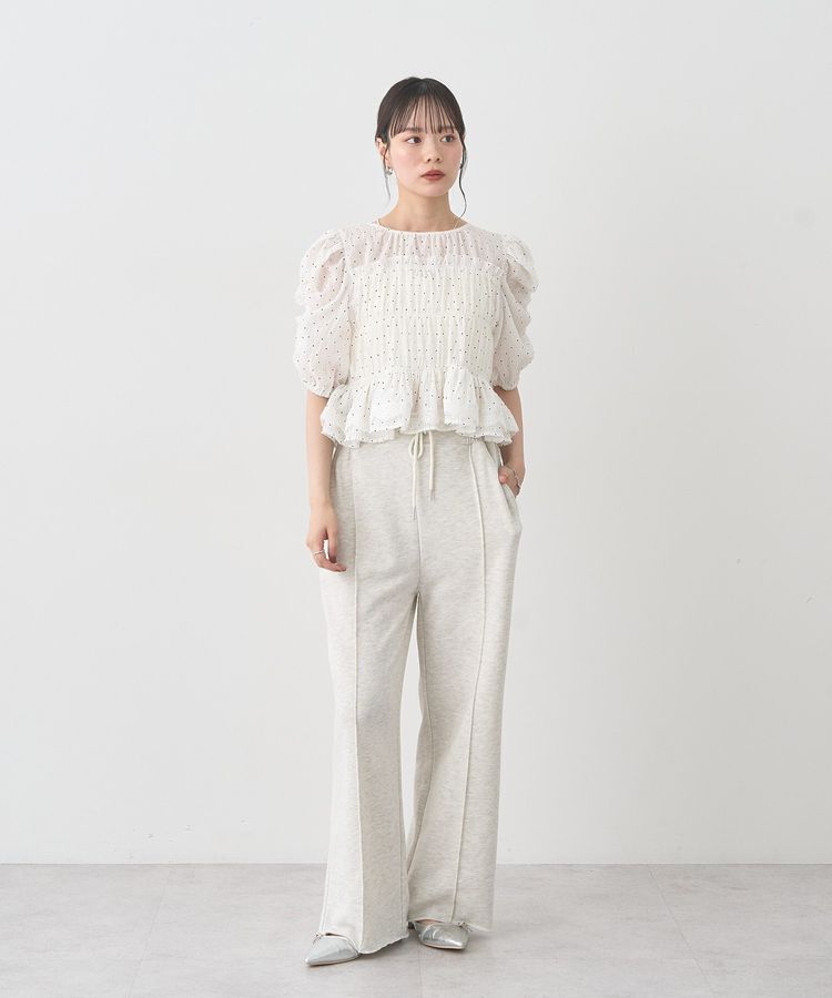 earth music&ecology「レースティアードシャーリングブラウス」|シャツ・ブラウス|