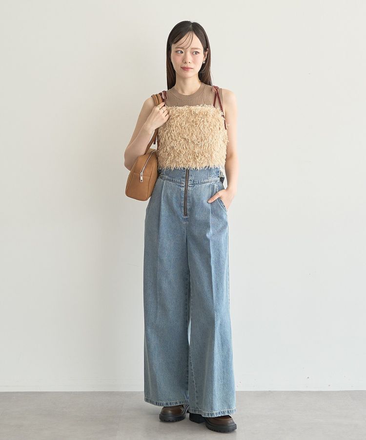 earth music&ecology「ランダムリブノースリーブニット」|ニット・セーター|