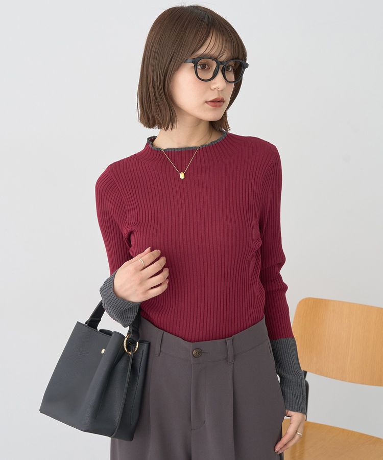 earth music&ecology「ハイネックリブニットプルオーバー」|ニット・セーター|