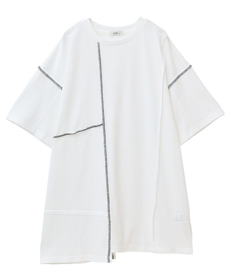 earth music&ecology「ステッチデザインルーズTee」|Tシャツ・カットソー|