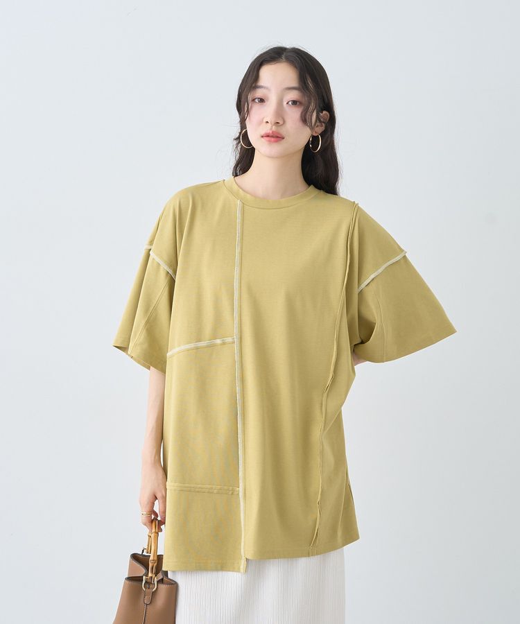 earth music&ecology「ステッチデザインルーズTee」|Tシャツ・カットソー|