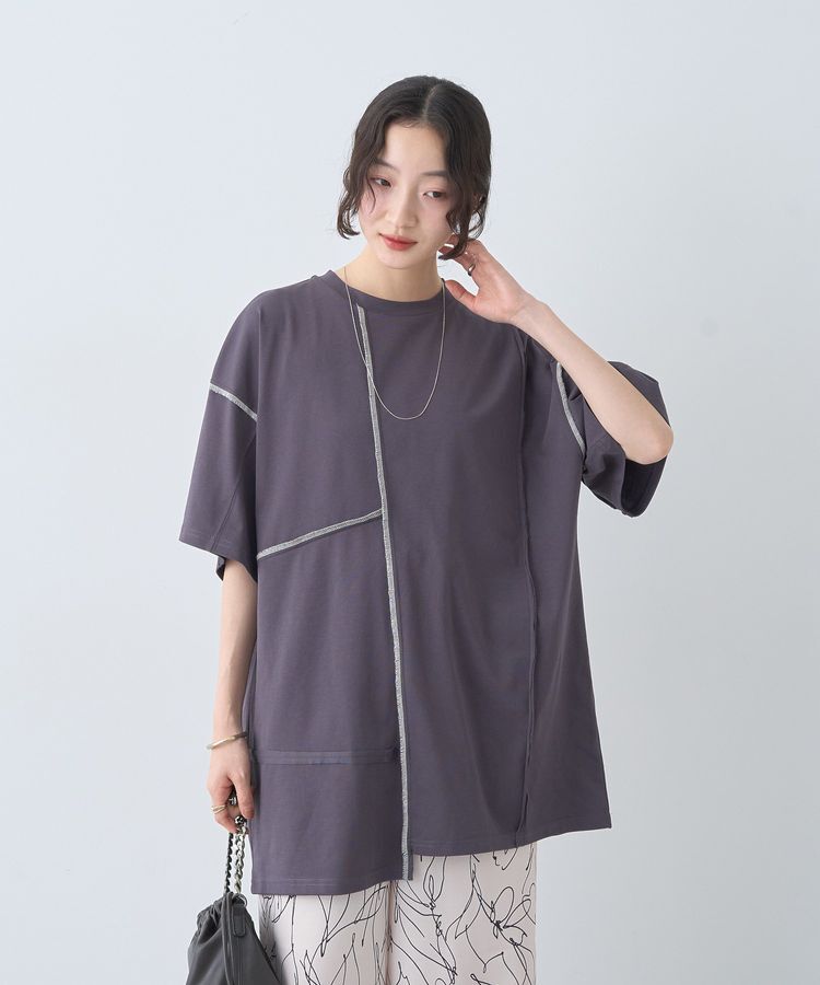 earth music&ecology「ステッチデザインルーズTee」|Tシャツ・カットソー|