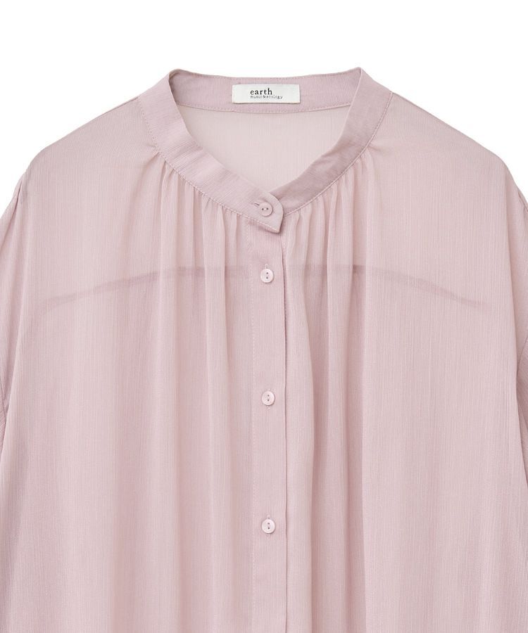 earth music&ecology「バルーンスリーブシアーシャツ」|シャツ・ブラウス|