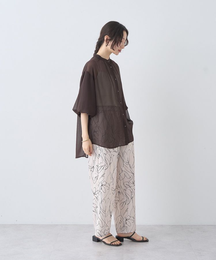 earth music&ecology「バルーンスリーブシアーシャツ」|シャツ・ブラウス|