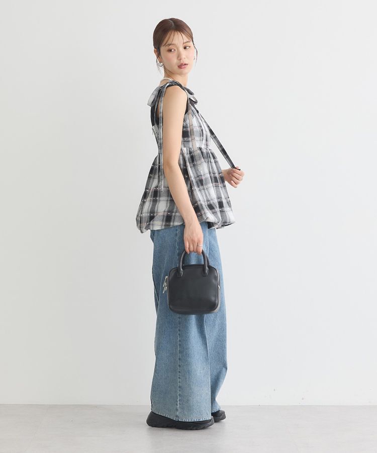 earth music&ecology「チェックパターンバルーンキャミビスチェ」|ベスト・ジレ|