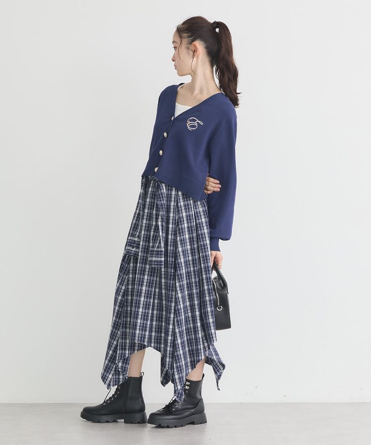 earth music&ecology「ロゴ刺繍カーディガン」|カーディガン|