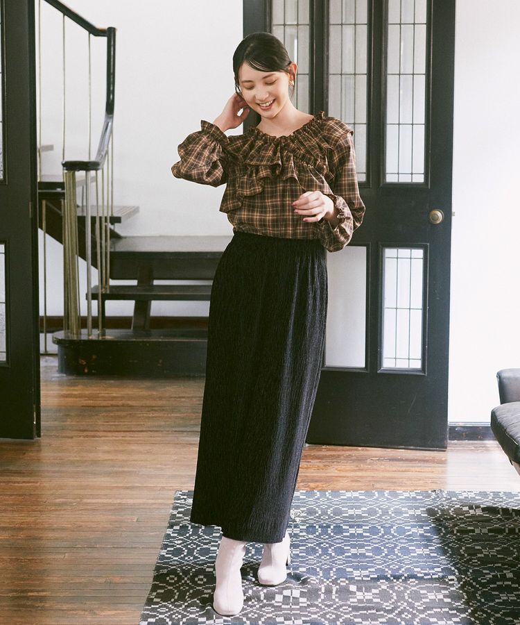 earth music&ecology「フリルオフショルブラウス」|シャツ・ブラウス|