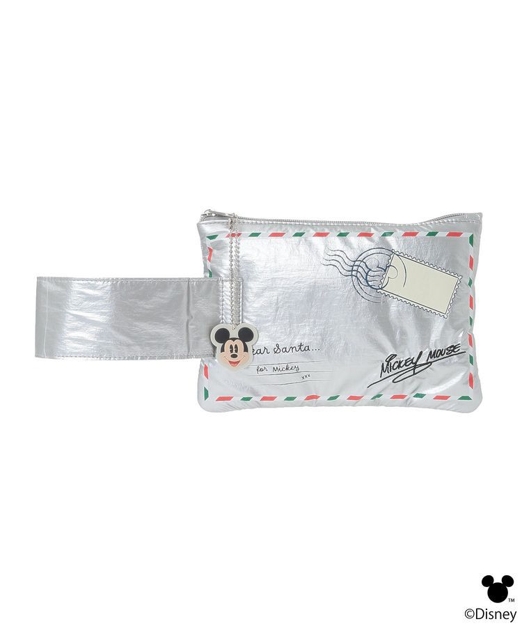 earth music&ecology「Disney/ミッキーチャーム付きレターモチーフポーチ」|ポーチ|