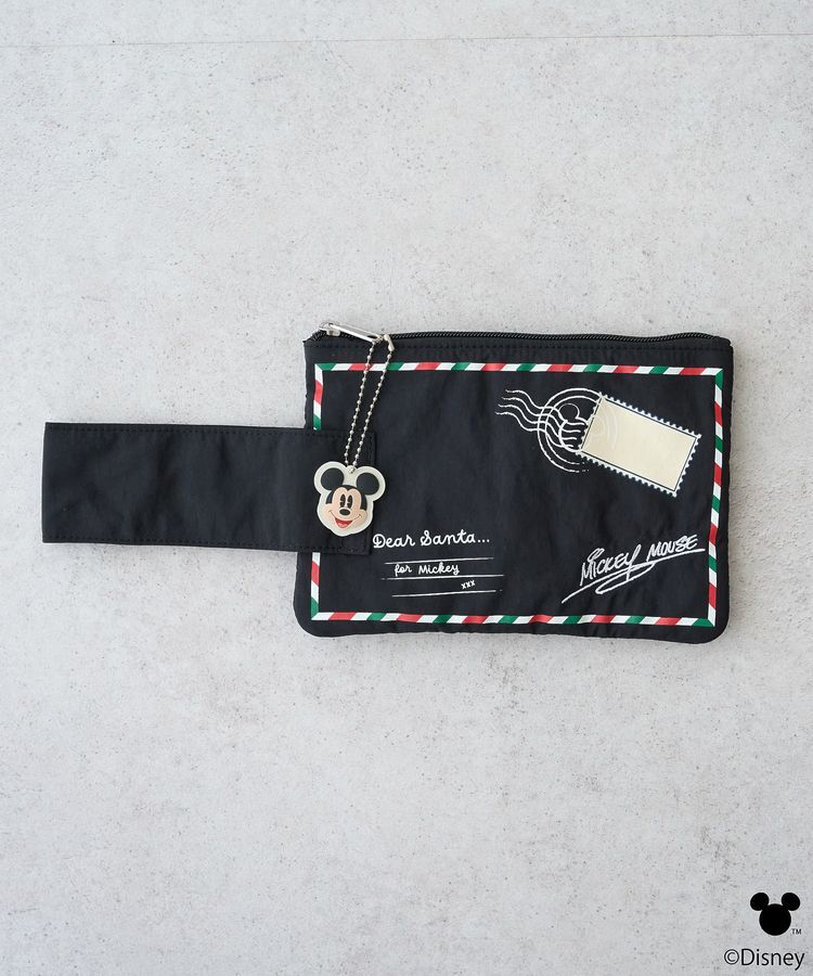 earth music&ecology「Disney/ミッキーチャーム付きレターモチーフポーチ」|ポーチ|