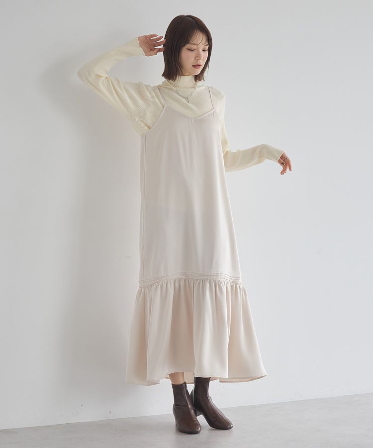 earth music&ecology「アソートサテンキャミワンピース」|ワンピース|