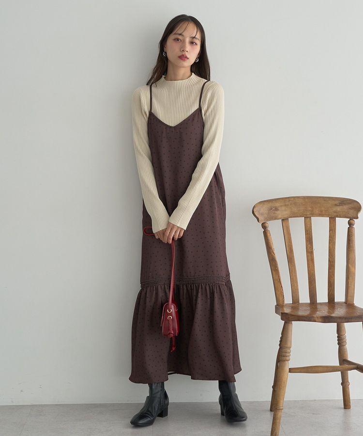 earth music&ecology「アソートサテンキャミワンピース」|ワンピース|