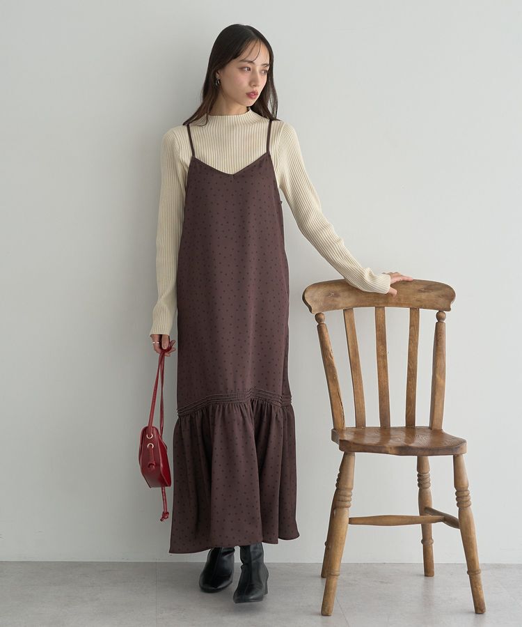 earth music&ecology「アソートサテンキャミワンピース」|ワンピース|