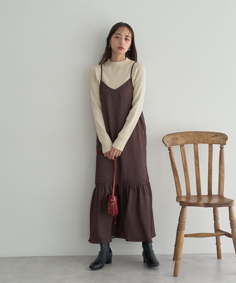 earth music&ecology「アソートサテンキャミワンピース」|ワンピース|