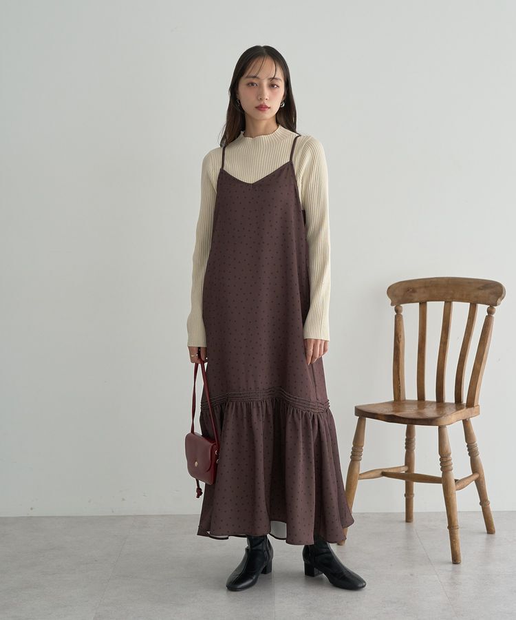 earth music&ecology「アソートサテンキャミワンピース」|ワンピース|