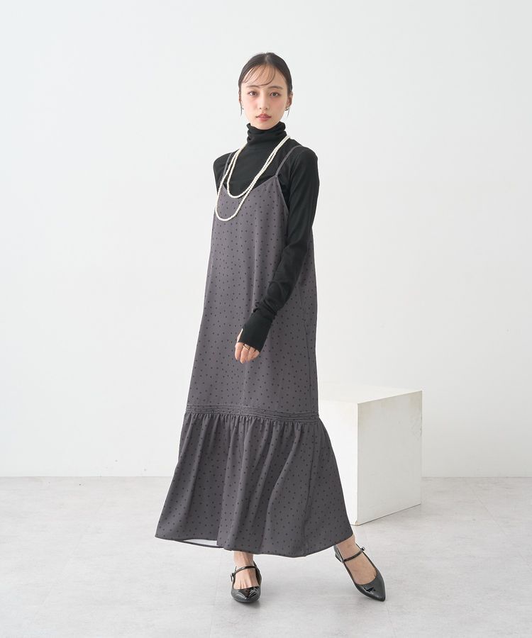 earth music&ecology「アソートサテンキャミワンピース」|ワンピース|