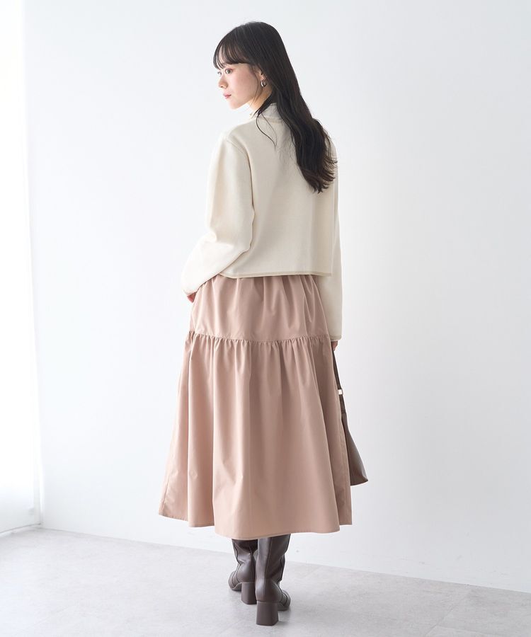 earth music&ecology「フラワーモチーフニットカーディガン」|カーディガン|