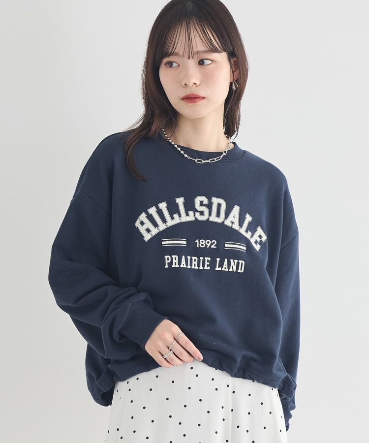 earth music&ecology「アソートロゴウラケドロストプルオーバー」|スウェット・ジャージ|Navy