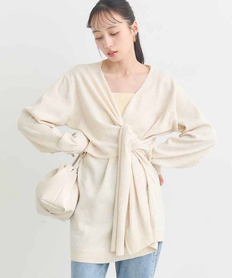 earth music&ecology「カシュクールムスビニット」|ニット・セーター|Ecru