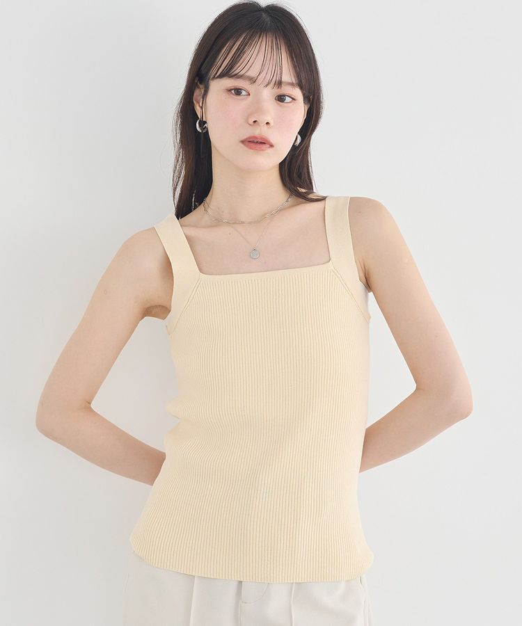 earth music&ecology「リブニットタンクトップ」|キャミソール|