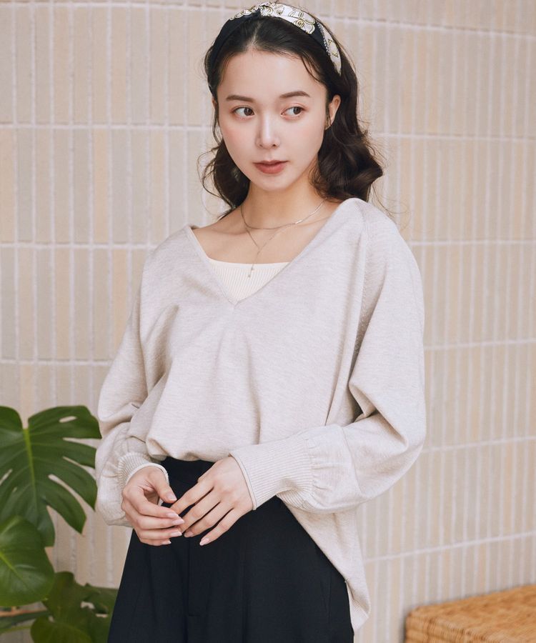 earth music&ecology「リブニットタンクトップ」|キャミソール|