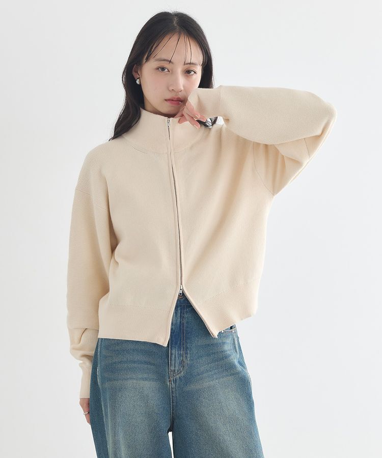 earth music&ecology「ダブルジップカーディガン」|カーディガン|