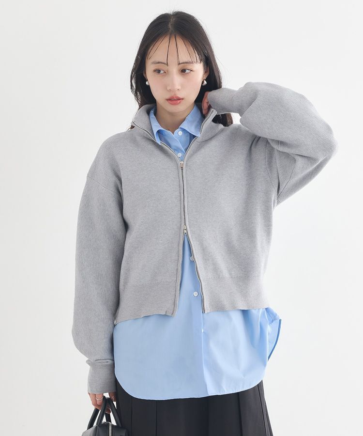 earth music&ecology「ダブルジップカーディガン」|カーディガン|