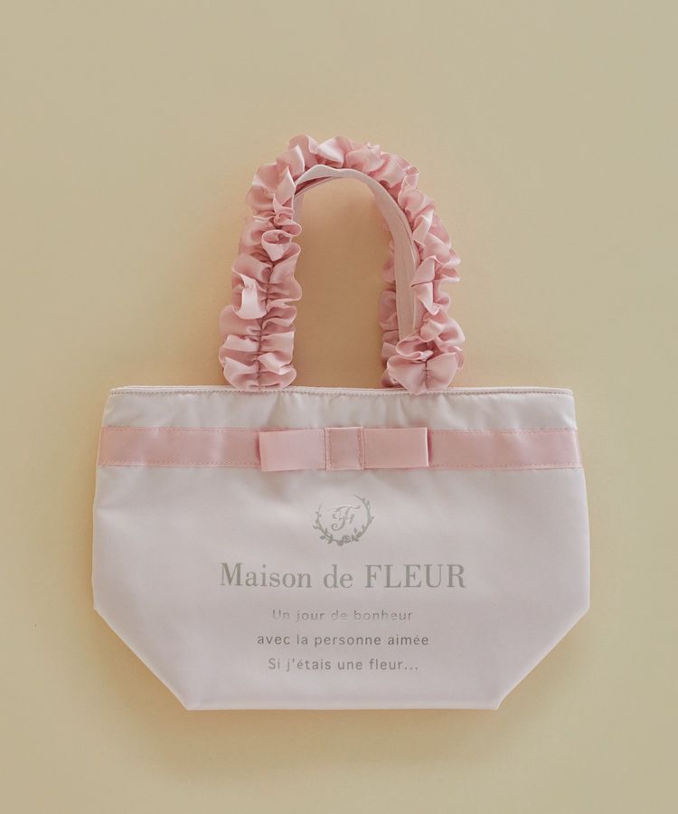 Maison de FLEUR「ブランドロゴフリルハンドルトートSバッグ」|トートバッグ|ピンク