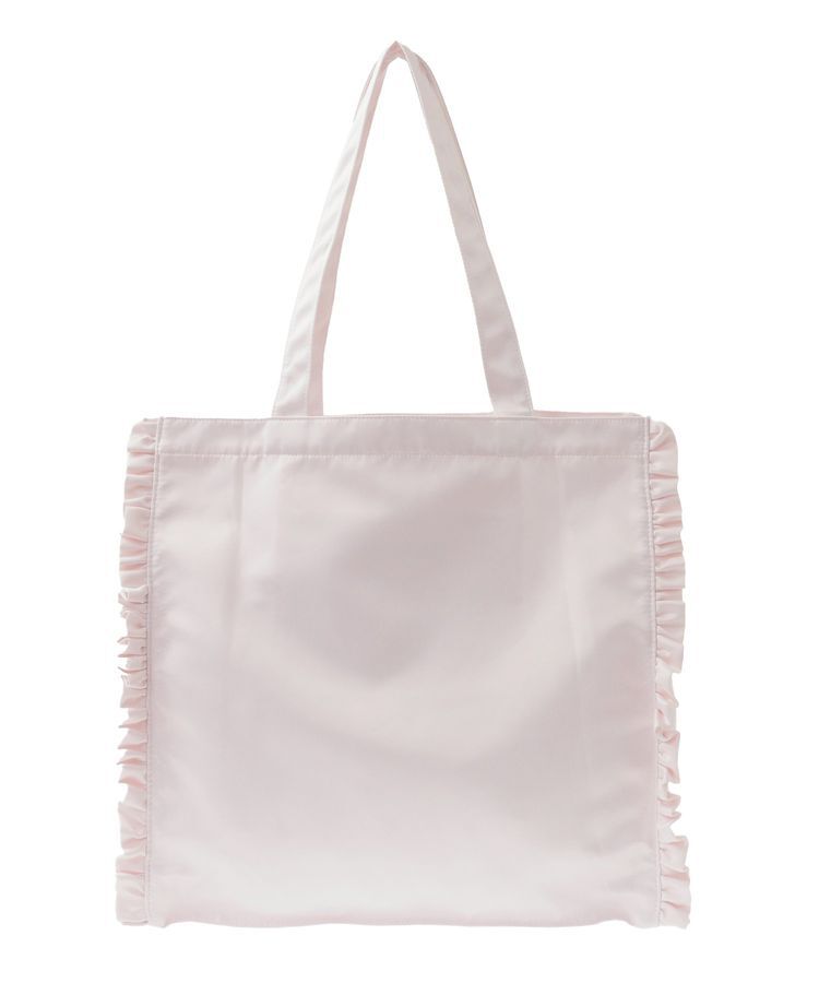 Maison de FLEUR「サテンフリルスクエアトートバッグ」|トートバッグ|