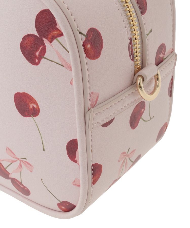 Maison de FLEUR「チェリー柄ボストンバッグ」|ハンドバッグ|