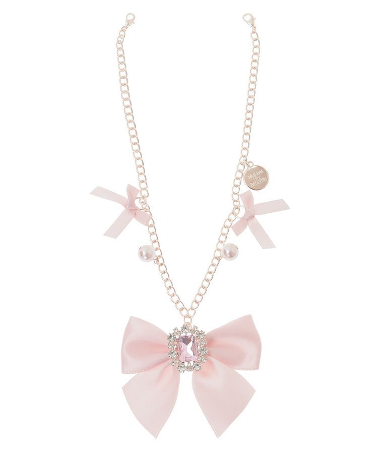 Maison de FLEUR「ピンクマニアビジューリボンパールバッグチャーム」|その他|