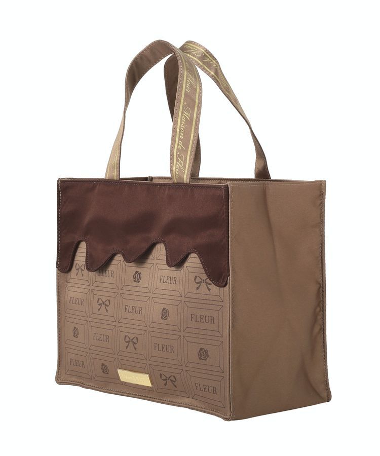 Maison de FLEUR「FLEURチョコレートスクエアトートバッグ」|トートバッグ|