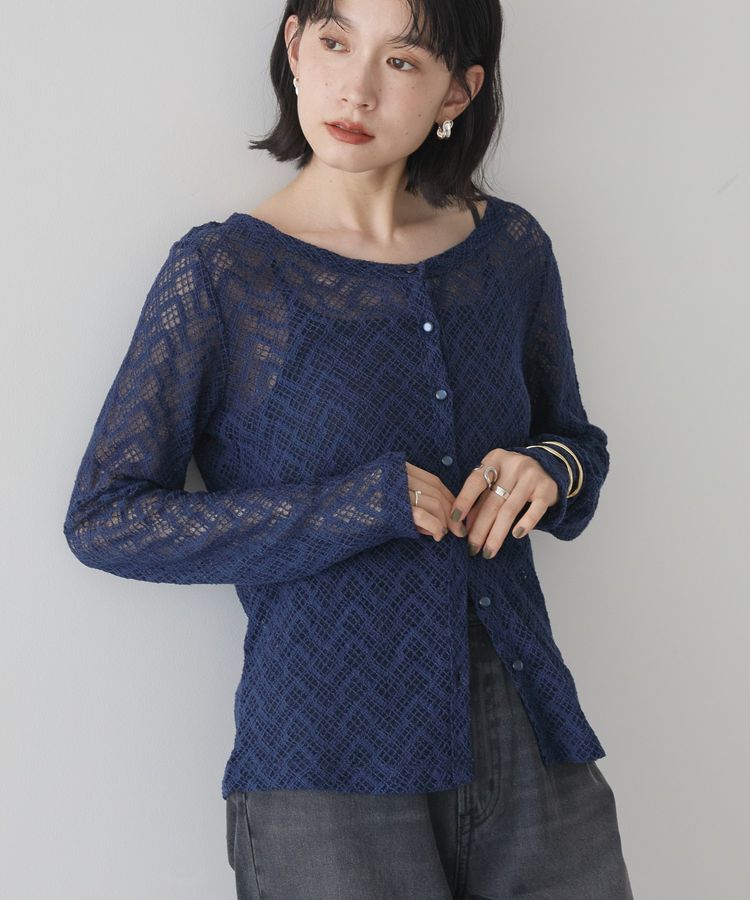AMERICAN HOLIC「レースカーディガン」|カーディガン|Navy