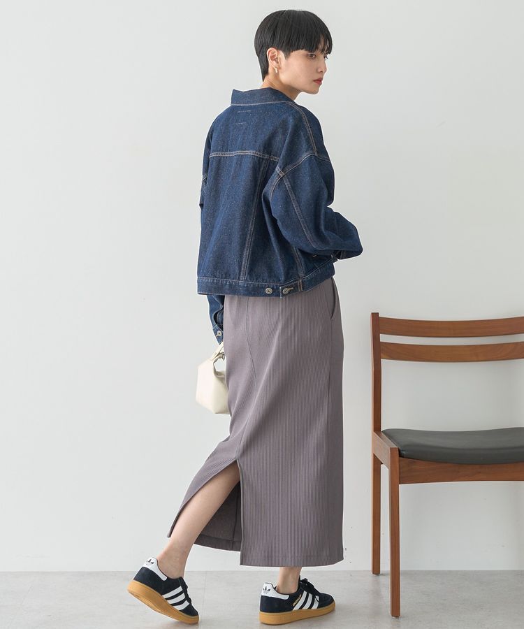 AMERICAN HOLIC「針抜きリブナロースカート」|タイト|